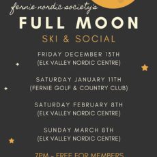 full moon ski poster