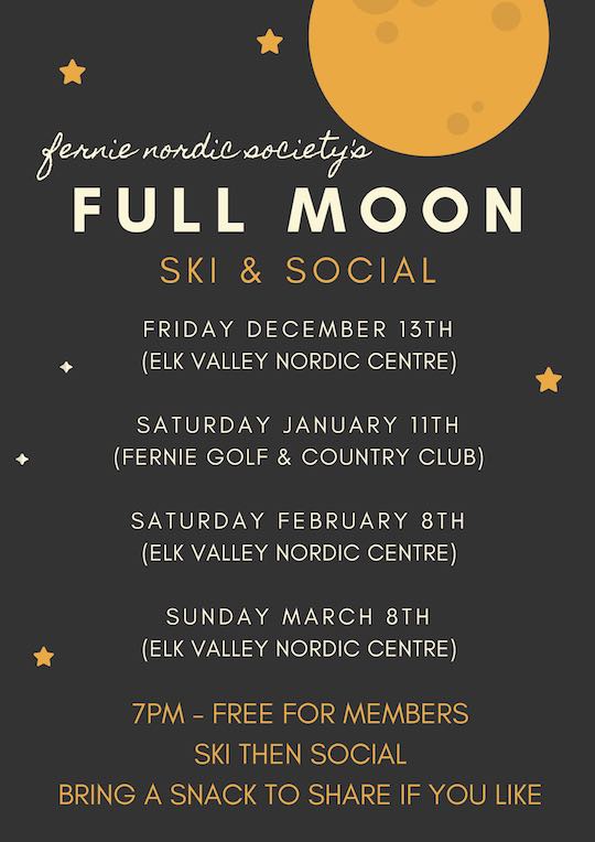 full moon ski poster