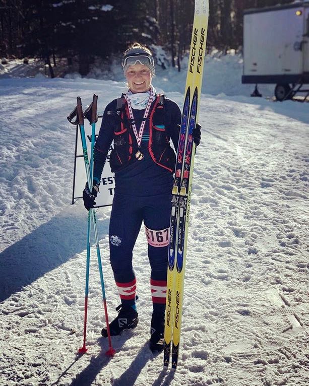 Naomi at the 2020 Birkebeiner in Edmonton