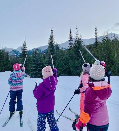 kids on trail